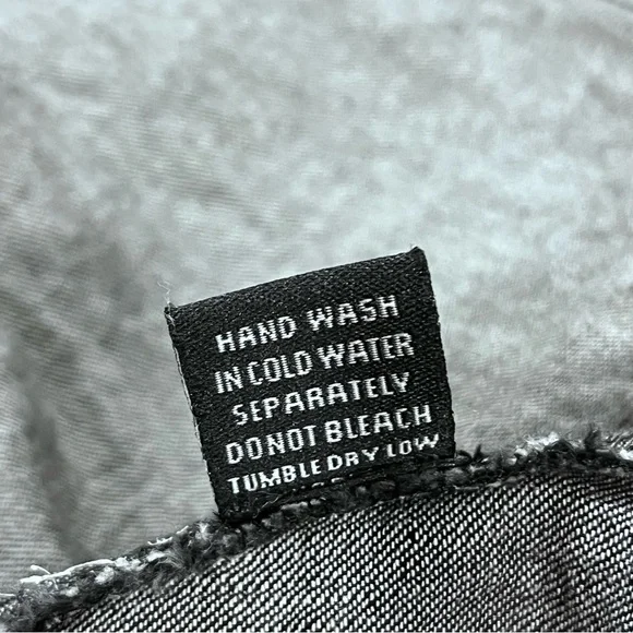 Button down short sleeve denim light charcoal color dress - Picture 14 of 14